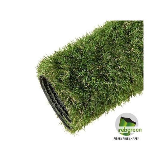 Gazon Synthétique 35mm - Rouleau 2m X 10m (20m²), Ultra Dense, Résistant Chlore/soleil, Garantie 10 Ans, Sans Métaux Lourds