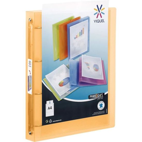 Classeur Souple A4+ EXACOMPTA 4 Anneaux Dos 4cm Polypro Rouge : Chez