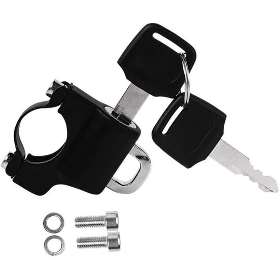 Lot De 2 Cadenas Antivol Pour Casque Moto/Vélo - 4 Clés, Corde De Rappel, Serrure Universelle, Aluminium