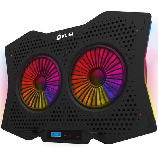 Ventilateur Pc Portable AABCOOLING Gemini-Éclairage RVB, Refroidisseur PC Portable Avec 2 Laptop Cooler