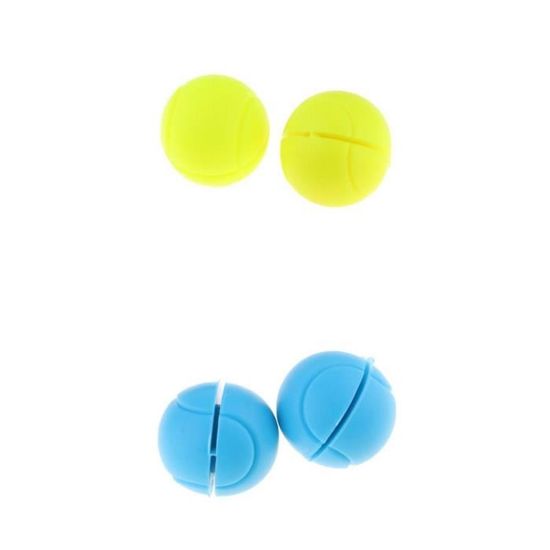 Amortisseur De Raquette En Silicone – 5 Pack D'emojis Fun, Antivibrations, Compatible Tennis, Badminton, Squash