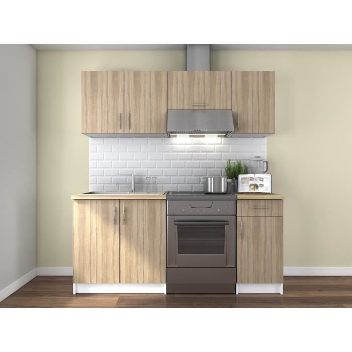 Obi Cuisine Complete L 180 Cm Decor Chene Sonoma Achat Vente Cuisine Complete Obi Cuisine Complete 1m80 Chen Cdiscount