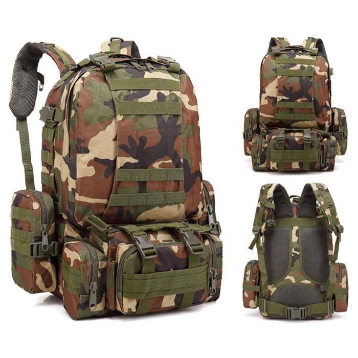 55L Molle Outdoor Bag Camping Randonnée Trekking Sac à dos BRF90606009E_7274