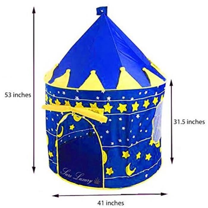 Tente de jeux en plein air pour enfants Blue Castle Playhouse pour enfants Grand cadeau pour garçons et filles Sure Luxury by Sure L