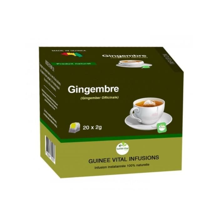 Infusion naturelle de Gingembre-Boîte de 20 sachets instantanés