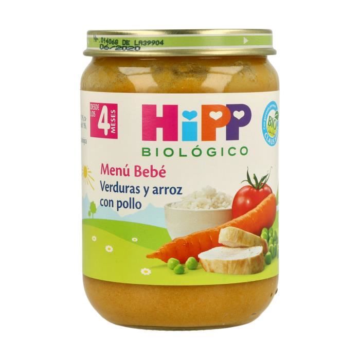 HIPP - Pot de légumes bio et riz au poulet (4 mois) 190 g