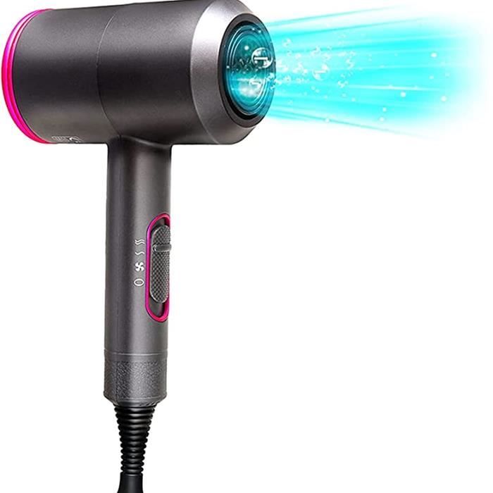 NB Sèche-Cheveux, Sèche-Cheveux ionique 2000W Séchoir ionique, souffleur d'air Chaud et Froid, avec 1 diffuseur et 2 concentrat173