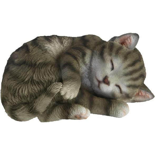 Esschert Design statue chaton 14,9 cm gris polyrésine