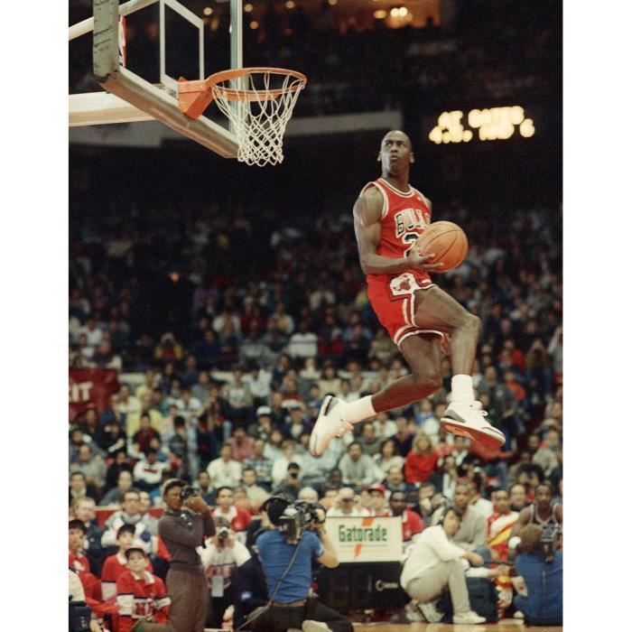 Poster Affiche Michael Jordan Dunk Contest 1988 Reverse Basketball 31cm x 40cm