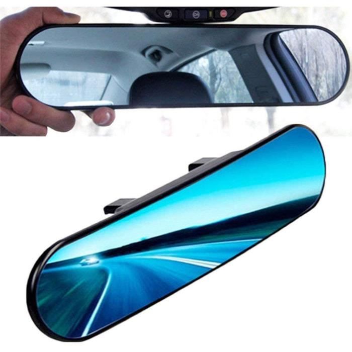 Rétroviseur panoramique Kentop - Pour l'intérieur de la voiture - Universel et anti-éblouissement - Rond avec réglage d'angle