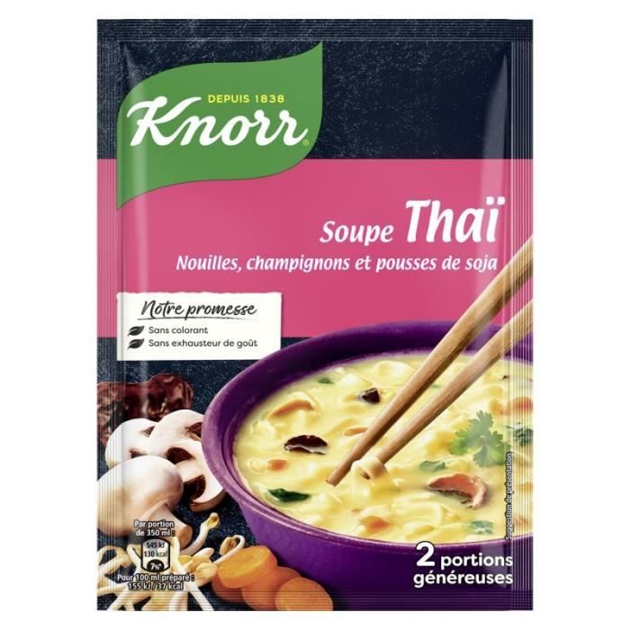 KNORR - Soupe Thaï 69G - Lot De 4