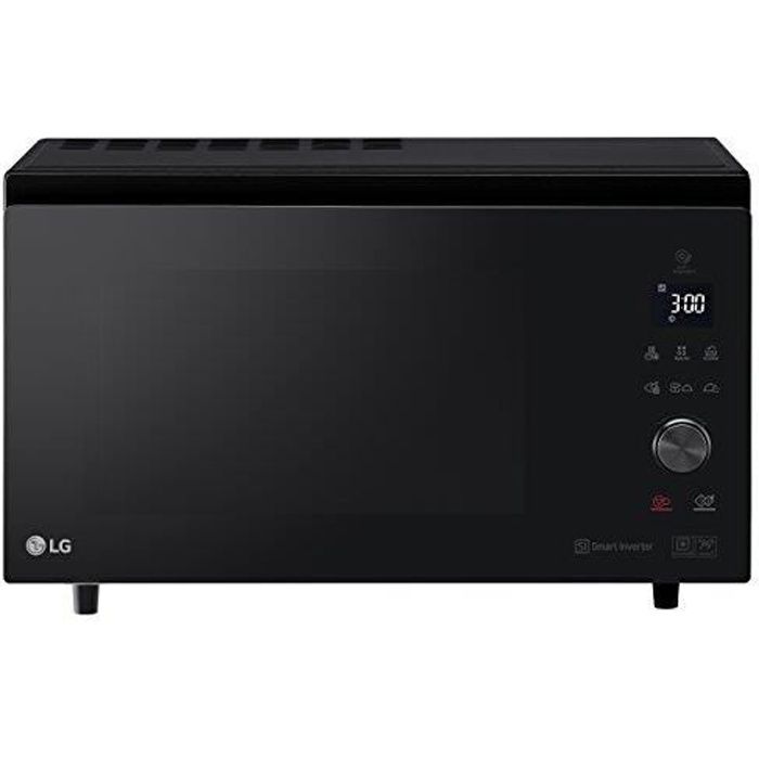 LG mj3965bps Four micro-ondes 4 en 1 Smart Inverter, Convection Max 1850 W, Grill 950 W, Micro-ondes 1100 W et 39 l de capacité,