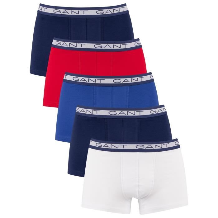 GANT Lot de 5 boxers basiques, Multicolore, Homme