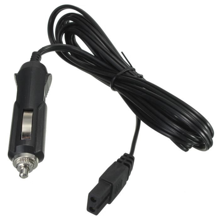 2m Câble DC12V 2 Broches Prise Allume-cigare à Mini Frigo Frigérateur Voiture Auto