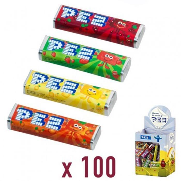 PEZ Boîte de 100 recharges Fruit