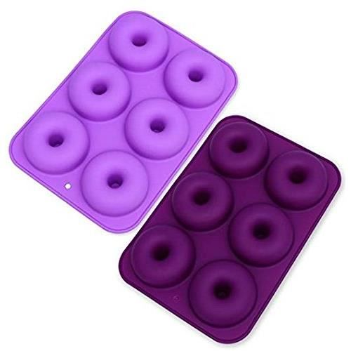 ^^1582& 2PCS Moulessilicone Moule à Donuts et Babas, FineGood Pteaux Décolble en Silicone pour Gâtea#Résistant à Chaleur#BCD`883