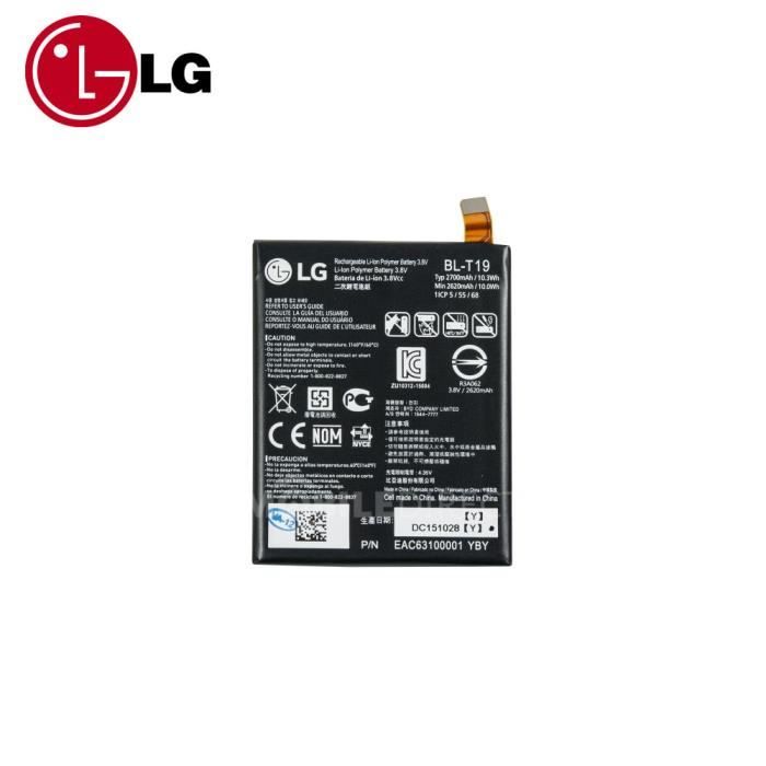 Batterie 2700mAh 10.3Wh 4.35V BL-T19 pour LG Nexus 5X