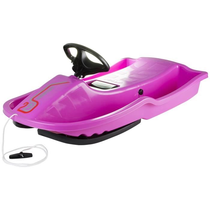 STIGA Luge Bob à volant Snowpower - Rose