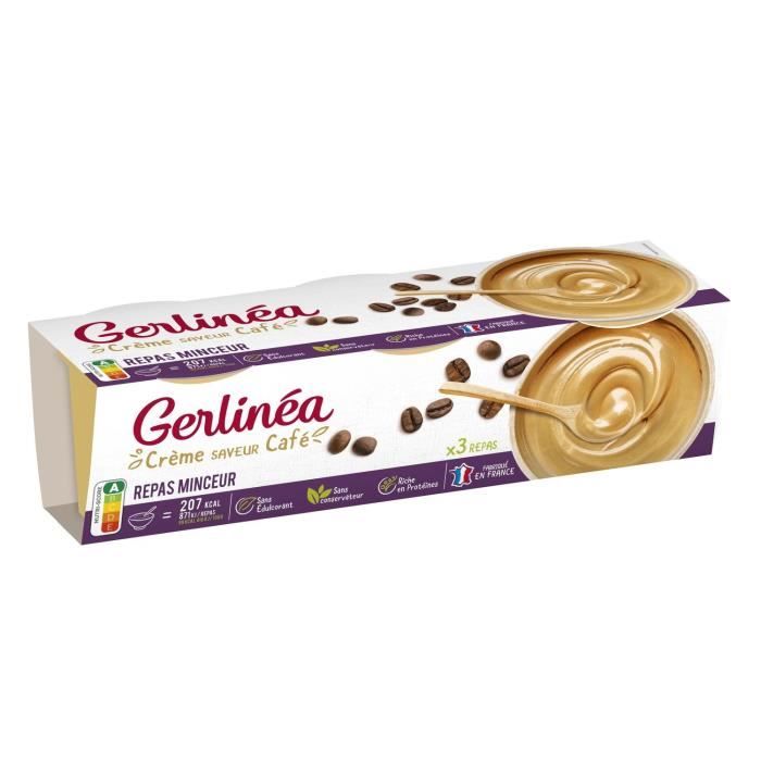GERLINEA Crème substitut de repas, saveur café - 3x 210 g