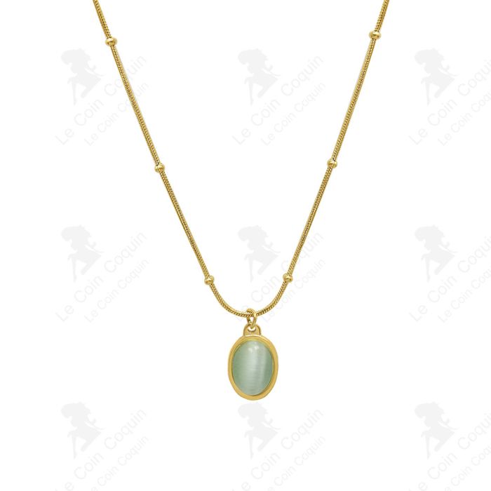 Collier Avec Pendentif En Apatite Bleue AAA - Coco Papaya - Neuf Avec étiquettes