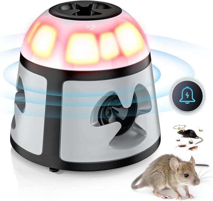 SUBZONAL-Ultrasons Souris Et Rats 360°, 3 Modes Anti Souris Répulsif