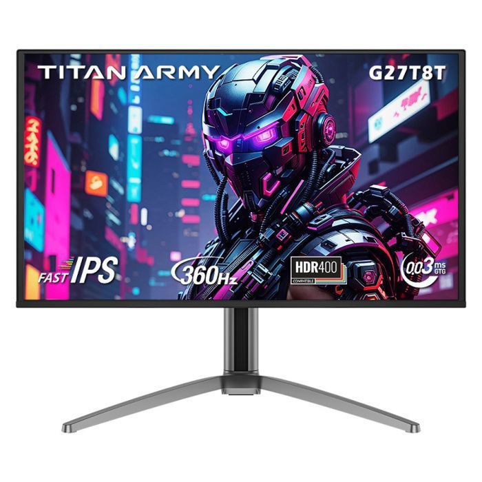 Moniteur de Jeu Professionnel TITAN ARMY G27T8T – QD-OLED 265 Pouces 360 Hz – à Faible Lumière Bleue – Prise en Charge HDR400