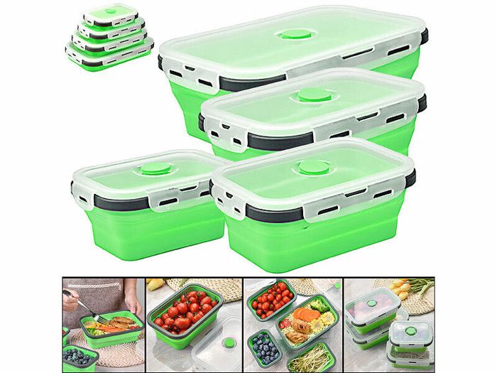 Bouilloire Pliable Silicone 1,2L Vert - Inox & Silicone, Compacte Pour Camping Et Voyage