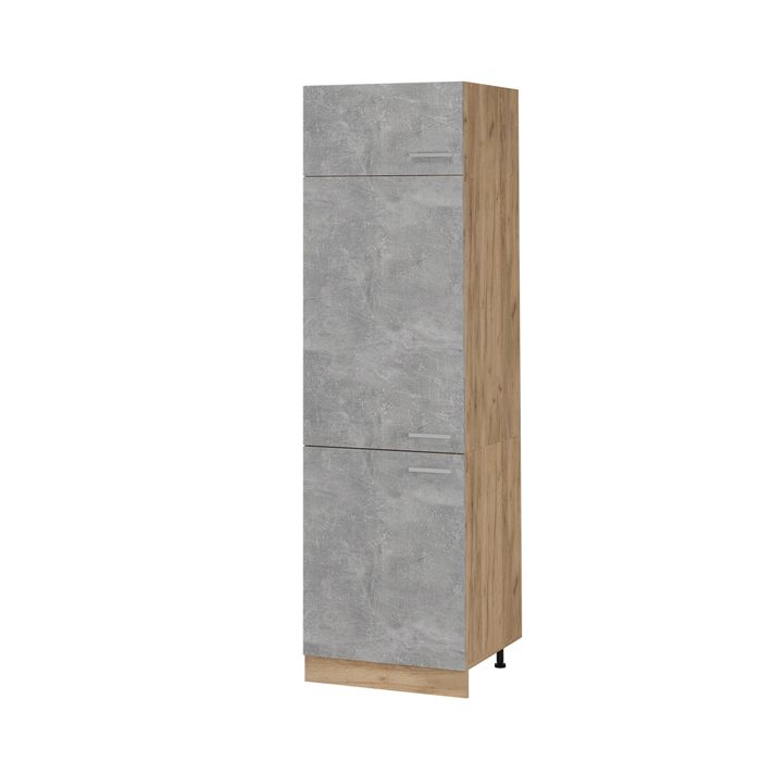 Armoire pour frigo R-Line 60cm Béton/Chêne de force doré Vicco 53857
