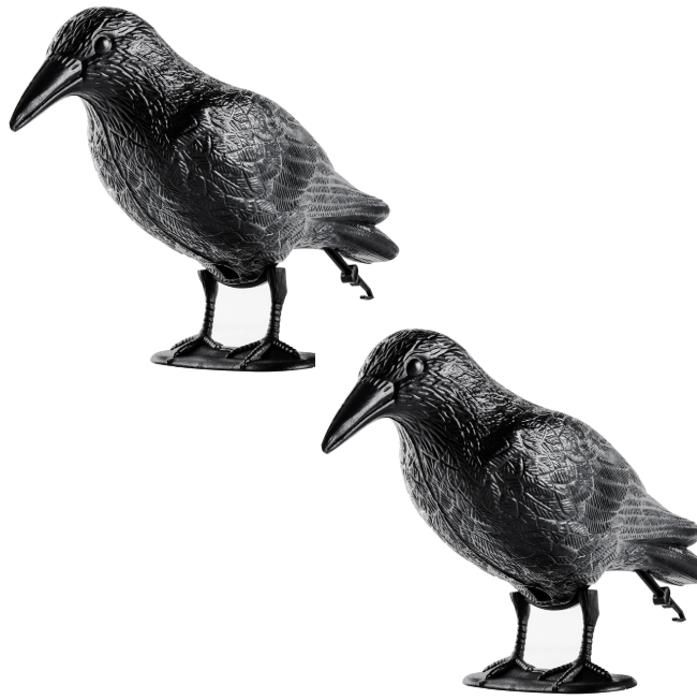 Leurre Corbeau De Jardin En Plastique - Répulsif à Oiseaux - Dimensions 38x13x12.5 Cm - Poids 200g