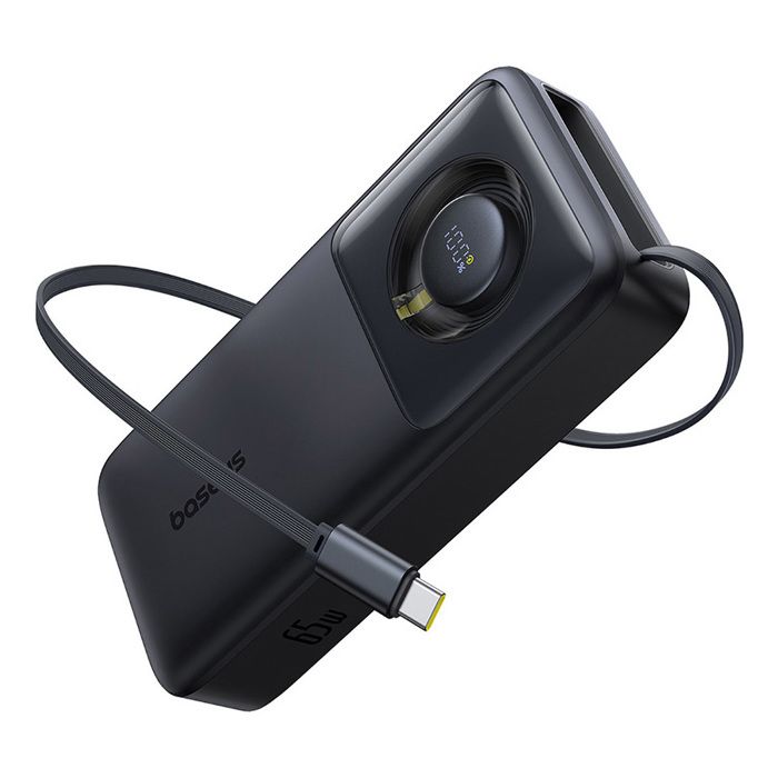 Banque dalimentation - BASEUS - Free2Pull (P100737701123-00) - 20 000 mAh - 65 W - Câble USB-C intégré