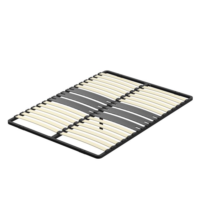 Sommier 160x200 cm 2x15 Lattes Peuplier Naturel Installation Express-DEWINNE