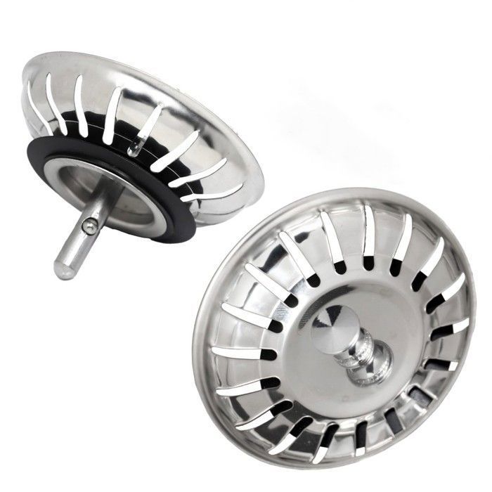 Bouchons De Vidange Universels En Silicone Et Inox - Lot De 2, Diamètre 50-51mm, Pour évier Et Baignoire - 2