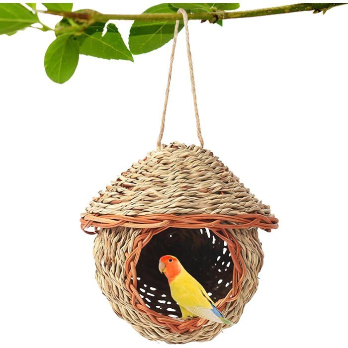 Maison pour oiseaux tressée - DOK - Nichoir à colibris - Lianes naturelles - Isolation respirante