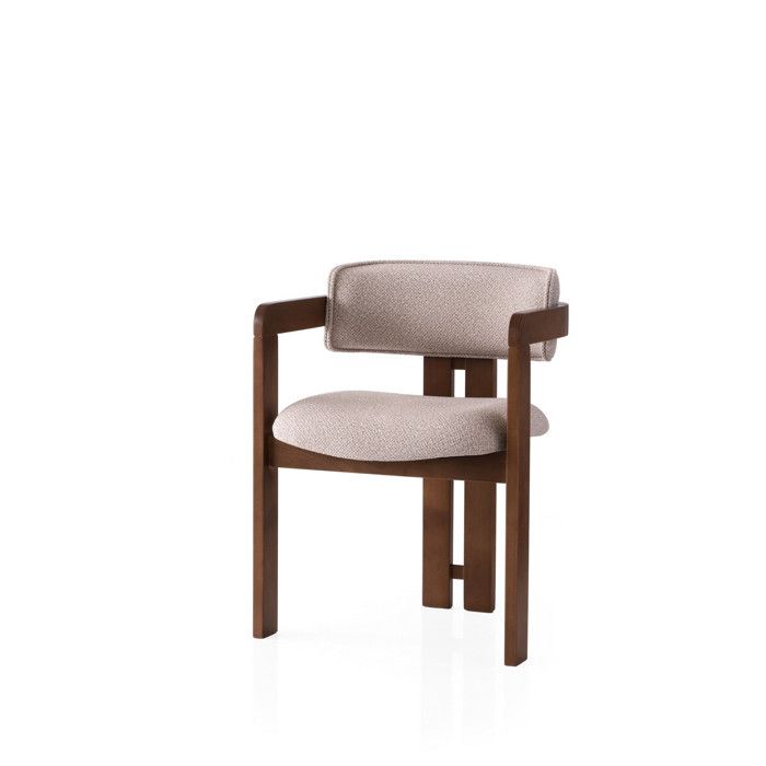 Chaise en bois Cozy - 44 x 57 x 76 cm - Crème de noix
