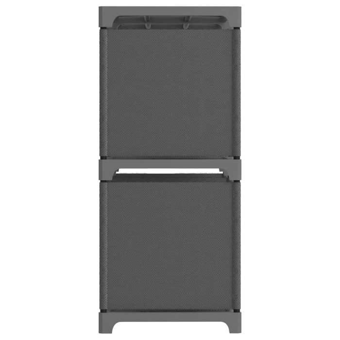SOLDES DHIVER®Meuble de rangement - Gris Étagère Bibliothèque - CLARENCE - Pour salon - daffichage 4 cubes Gris 69 x 30 x 725cm T