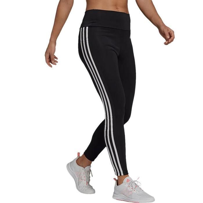 Legging femme taille haute adidas Designed To Move 3-Bandes 7/8 Sport - Noir - 2XS