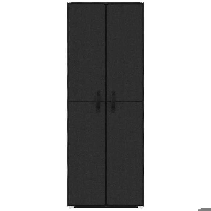 Armoire à chaussures 10 niveaux - MEUBLECHIC - 60x30x166 cm - Noir - Tissu non-tissé - Capacité 30 paires - Légère