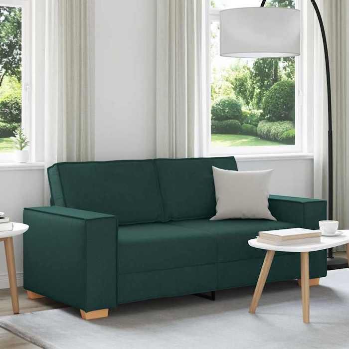 NEW 2026 Canapé moderne - Design ergonomique - pour salon - 2 places Vert foncé 180x78x84 cm Tissu L2555