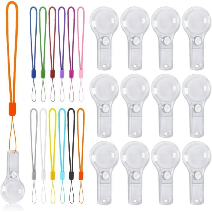 BEIIEB Loupe 12pcs pour Enfants, Mini loupe colorée, Outils pour Les Enfants explorant, Observant Les Insectes et Les Plantes, avec Sac de Rangement pour Lunettes 3pcs et Chiffon pour Lunettes 3pcs