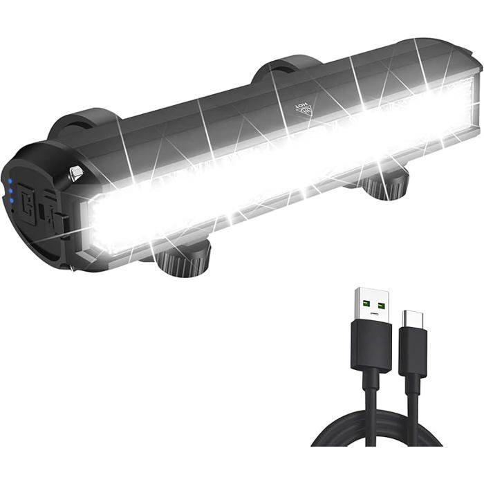 Lumiere Velo Avant 3250 lumens Lampe Velo LED puissantes 4 Modes Lampe Vélo 8000mah Rechargeable USB Étanche IPX5