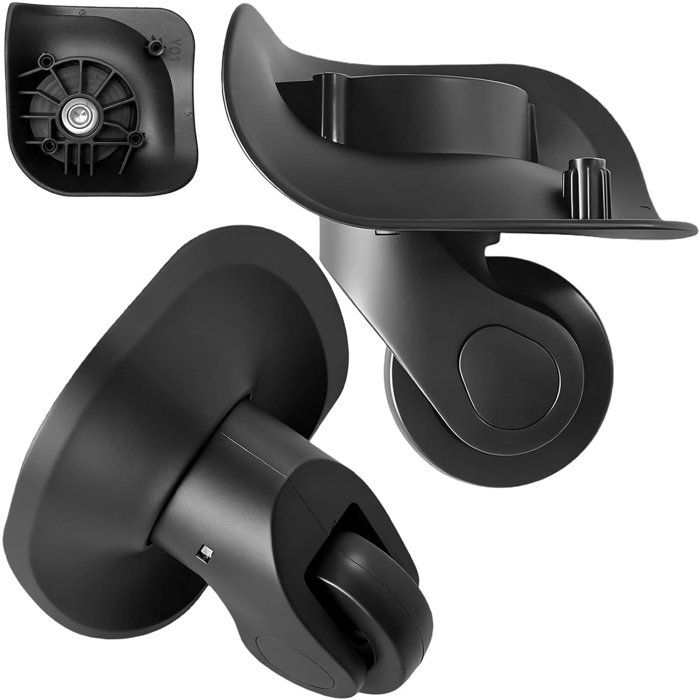 Roues De Rechange Pour Valise 2 Pièces Roulettes Pivotantes 360° Silencieuses PVC Noir Gauche + Droite DIY