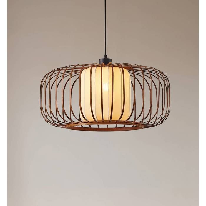 Suspension - Lindby - lampe suspendue - Bambou - bois