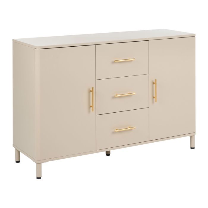 Buffet à tiroirs OMBURA Métal Beige clair Buffet à tiroirs OMBURA Métal Beige clair