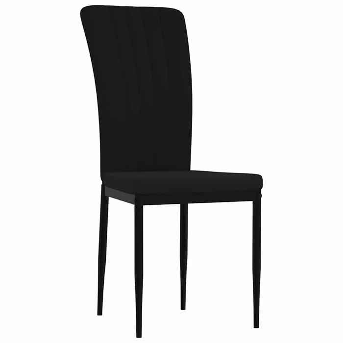Chaises à manger - vidaXL - Lot de 2 - noir - velours - 42x57 5x95 cm - Avec dossier - Charge maximale 110 kg 19441