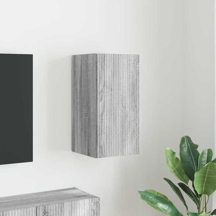 vidaXL Meuble TV mural 30x31x60 cm gris sonoma bois ingénierie meuble suspendu design sobre