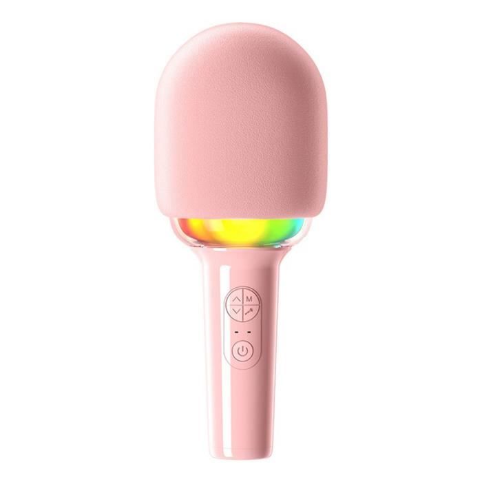 Microphone de karaoké - ACELIFE - Modèle sans fil - Haut-parleur portable - 6 en 1 - Lampe RGB