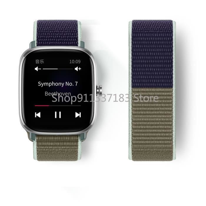 Bracelet Cuir 20mm Pour Amazfit - Compatible Active 2, GTS 4, Bip 3 Et Plus (Brun) - 5