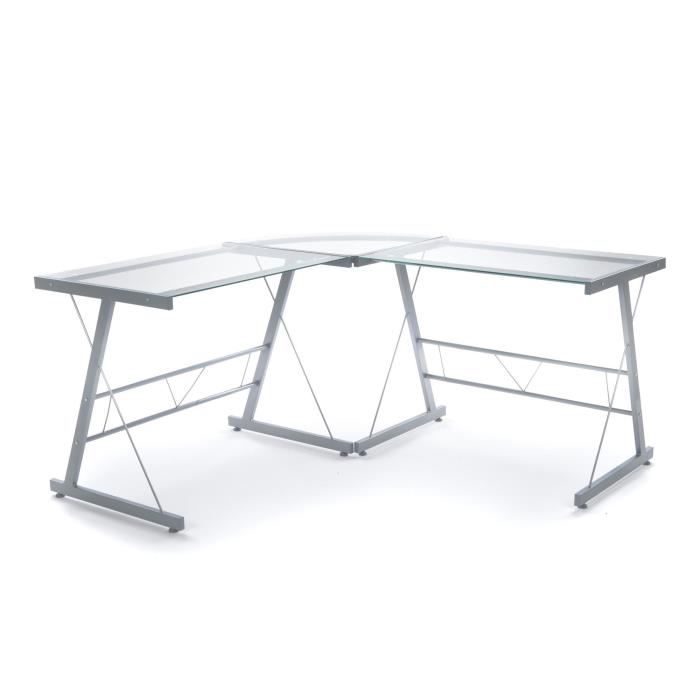 Urban Bureau D Angle En Verre Trempe Gris Achat Vente Bureau Urban Bureau D Angle En Ver Soldes Sur Cdiscount Des Le 20 Janvier Cdiscount
