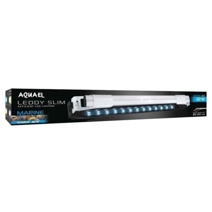 Comparer les prix de Aquael - Rampe LED Leddy Slim Blanc MARINE pour Aquarium - 32W