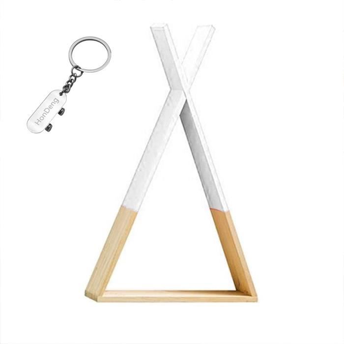 Etagere Tipi En Bois Etagere Murale Rangement Etagere De Rangement Chambre Enfant Bebe Diy Decor Blanc Cdiscount Maison